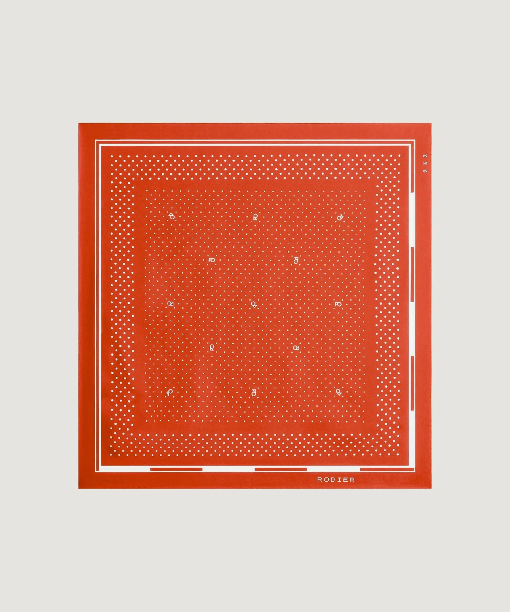 Sale Rodier Bandana en soie à pois orange rouille