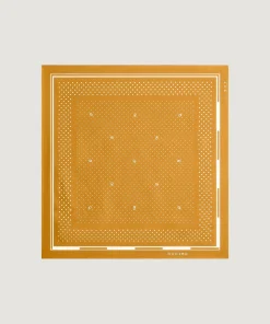 Discount Rodier Bandana en soie à pois jaune ocre