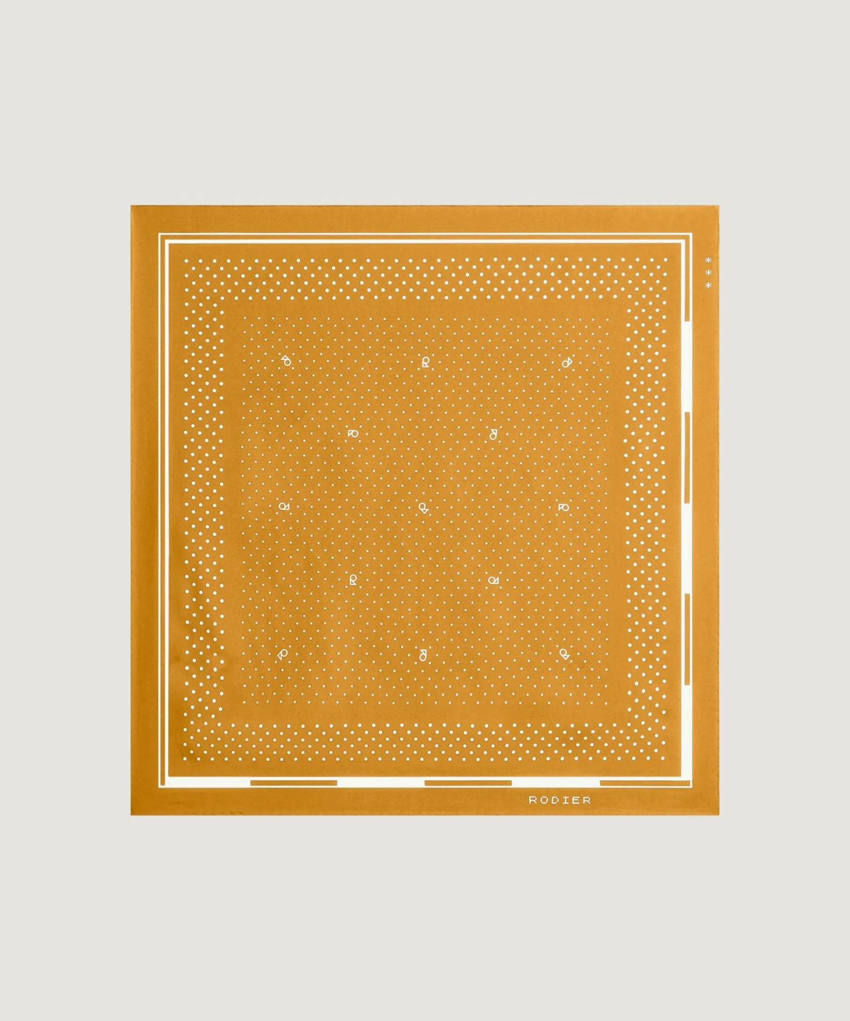 Discount Rodier Bandana en soie à pois jaune ocre