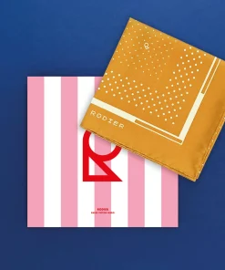 Discount Rodier Bandana en soie géométrique marron