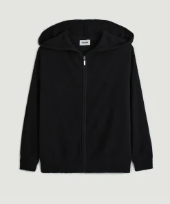 Clearance Rodier Blouson à capuche en cachemire noir