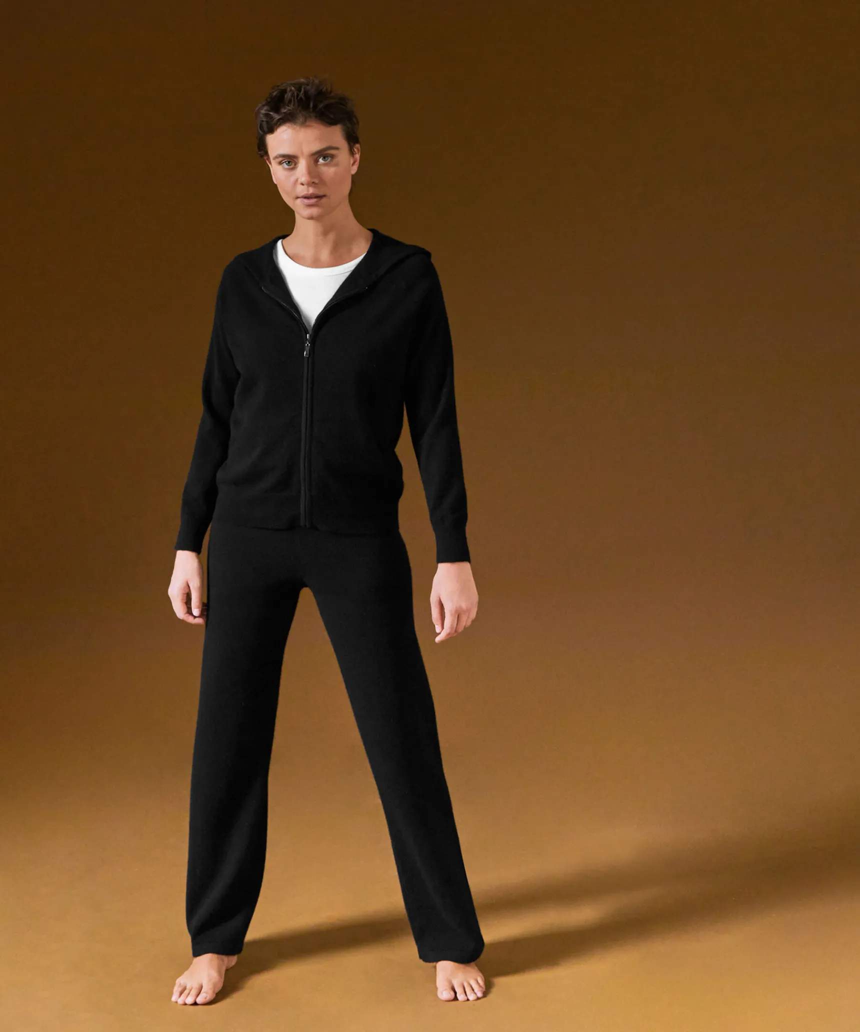 Clearance Rodier Blouson à capuche en cachemire noir