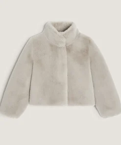 Discount Rodier Blouson fausse fourrure beige