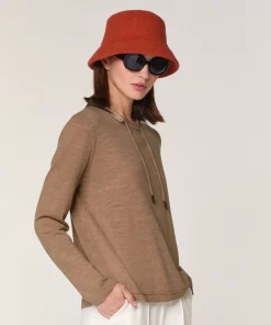 Online Rodier Bob en laine rouge brique