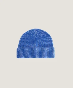 Clearance Rodier Bonnet bicolore en cachemire bleu outremer