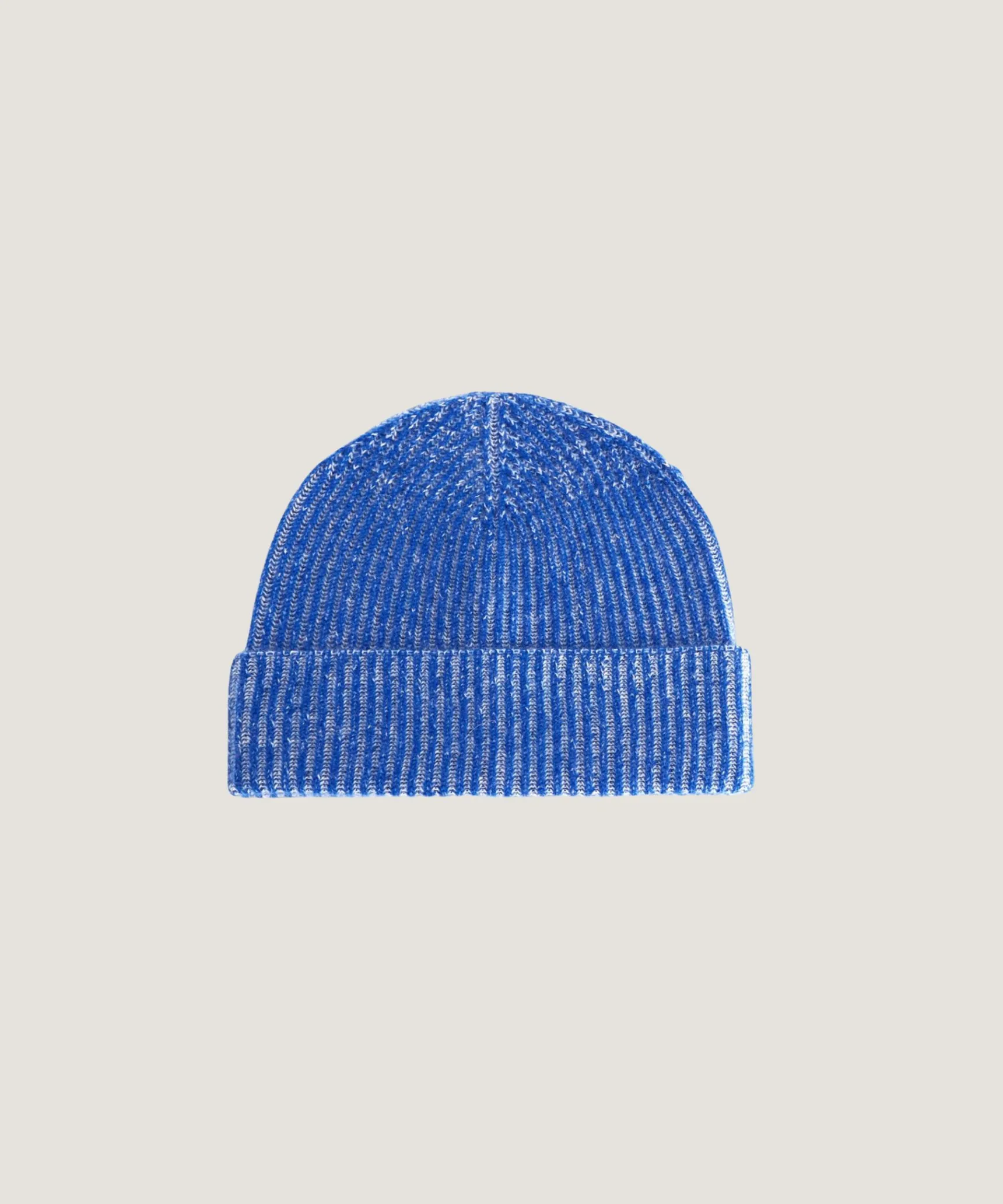 Clearance Rodier Bonnet bicolore en cachemire bleu outremer