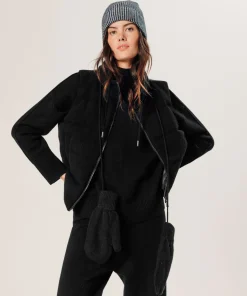 Best Rodier Bonnet bicolore en cachemire noir