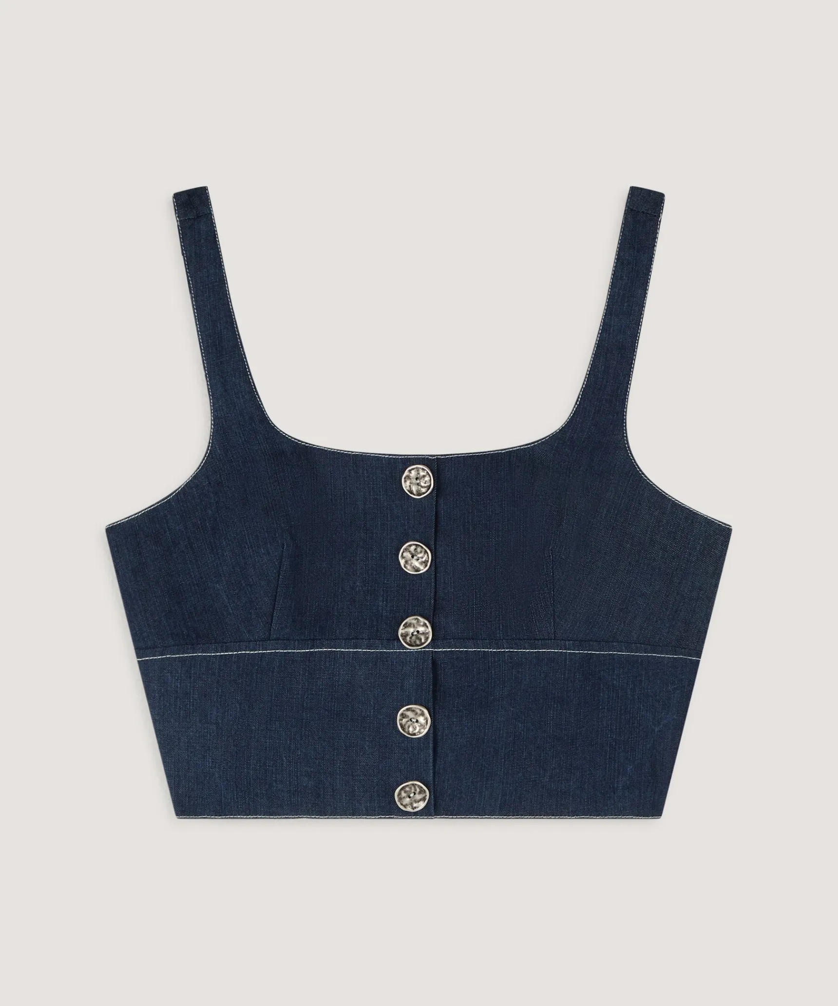 Outlet Rodier Bustier jean bleu denim