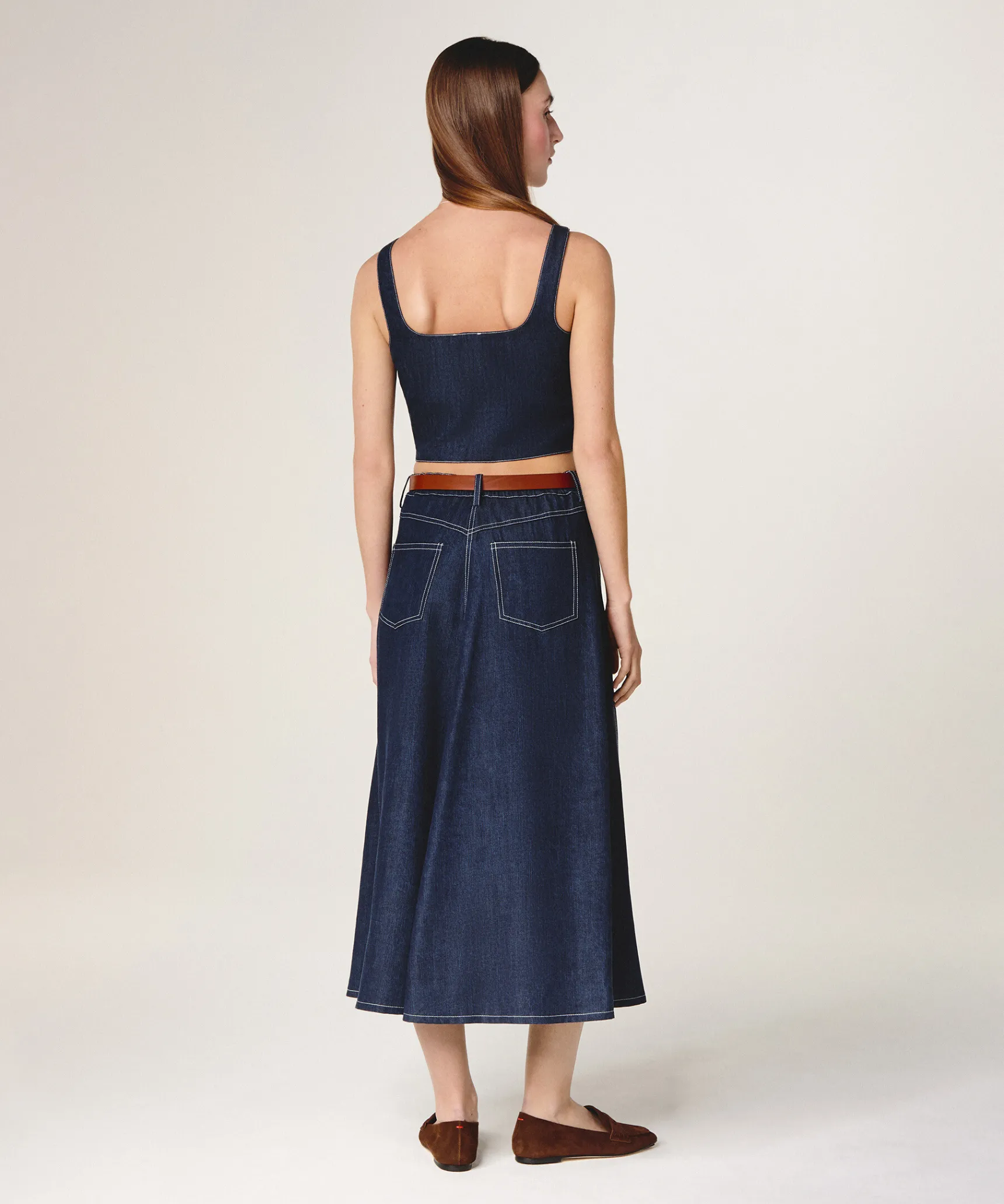 Outlet Rodier Bustier jean bleu denim