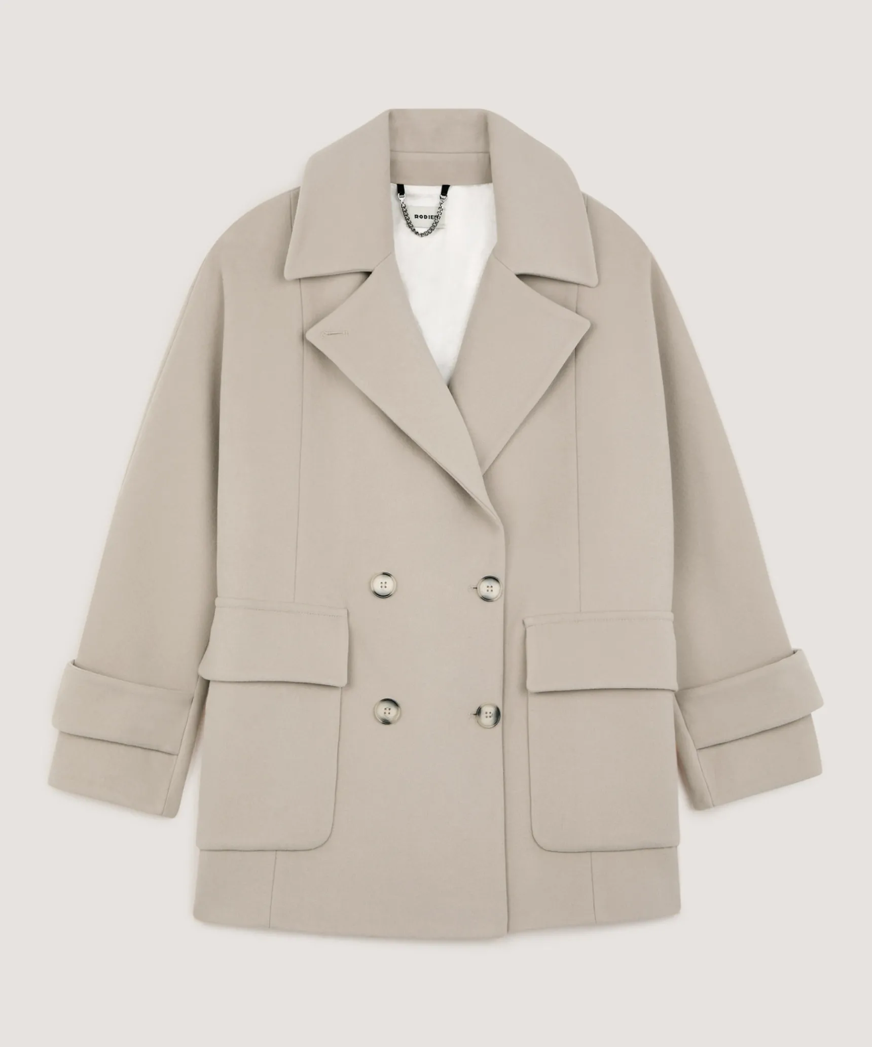 Online Rodier Caban en laine blanc écru