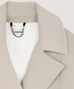 Online Rodier Caban en laine blanc écru