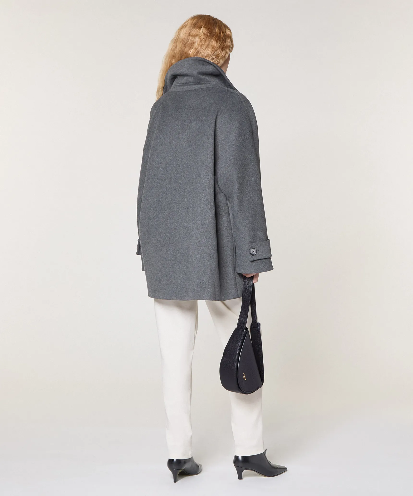 Sale Rodier Caban en laine gris chiné
