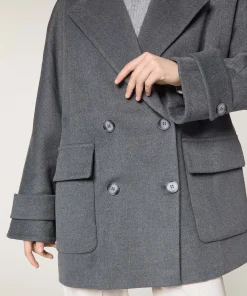 Sale Rodier Caban en laine gris chiné