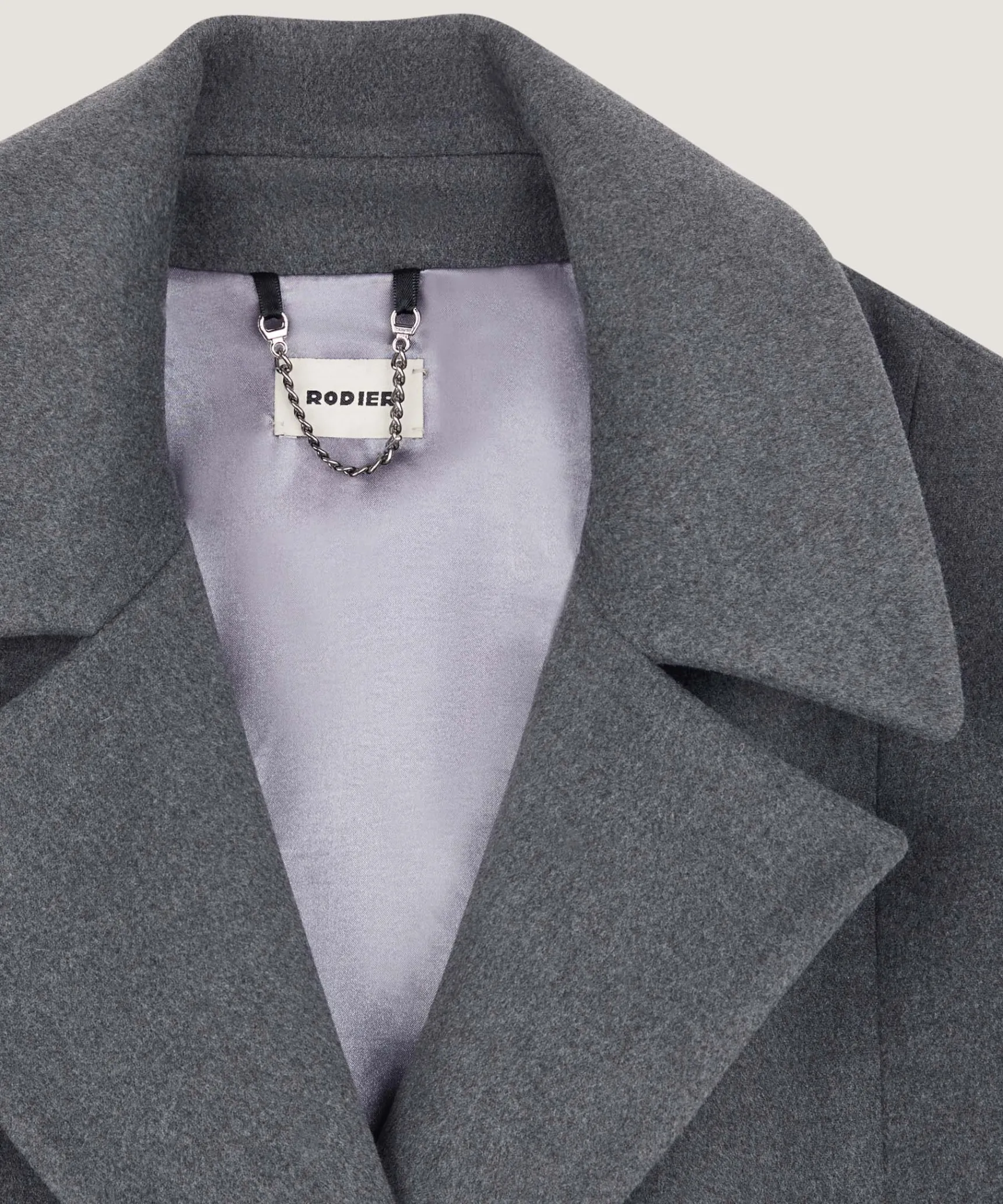 Sale Rodier Caban en laine gris chiné