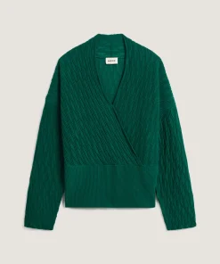 Discount Rodier Cache cœur en laine mérinos vert anglais