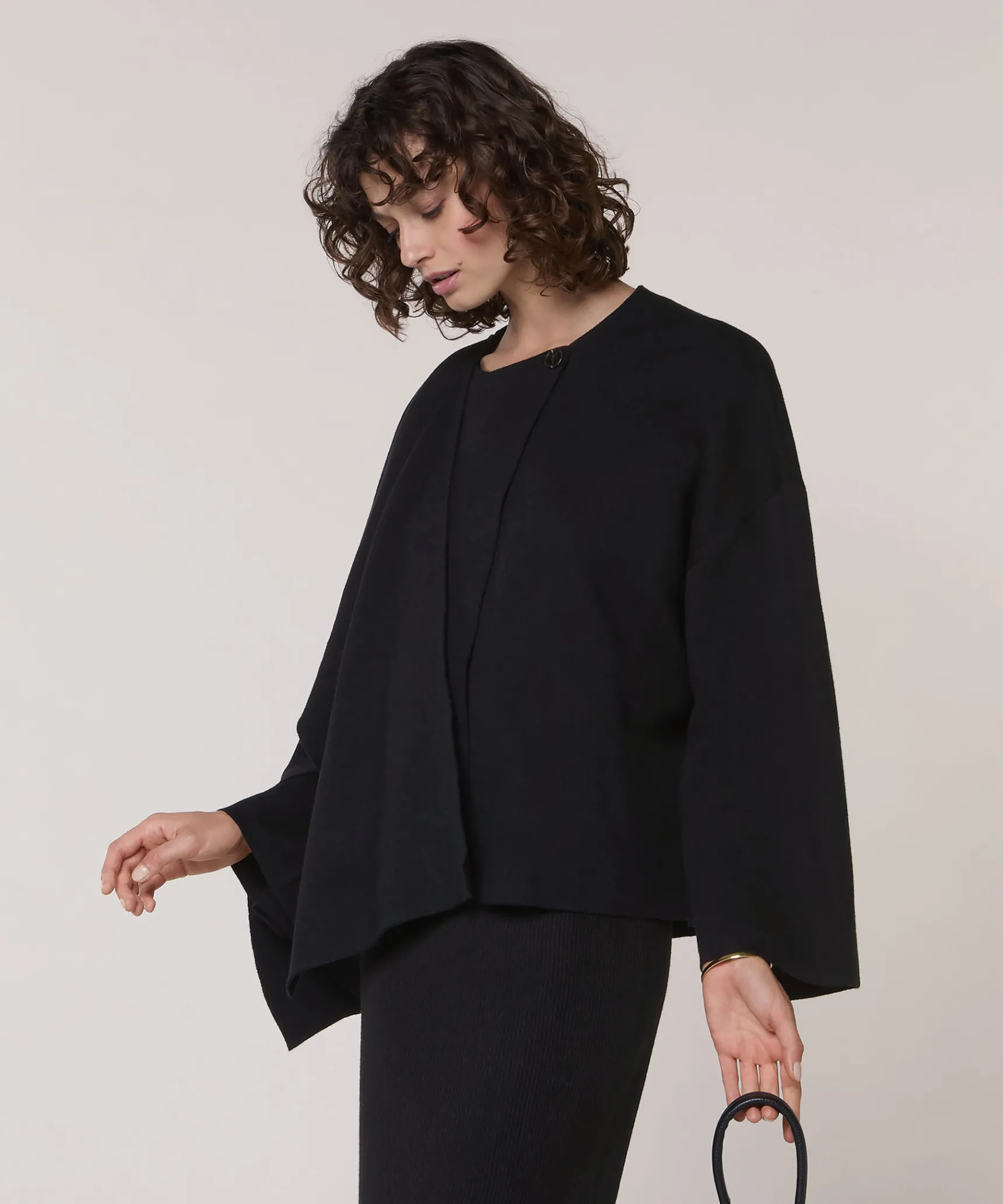 Discount Rodier Cape en maille noir
