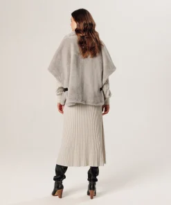Best Rodier Cape fausse fourrure beige