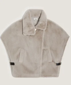 Best Rodier Cape fausse fourrure beige