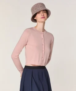 Hot Rodier Cardigan court en laine mérinos rose perle