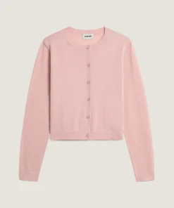 Hot Rodier Cardigan court en laine mérinos rose perle