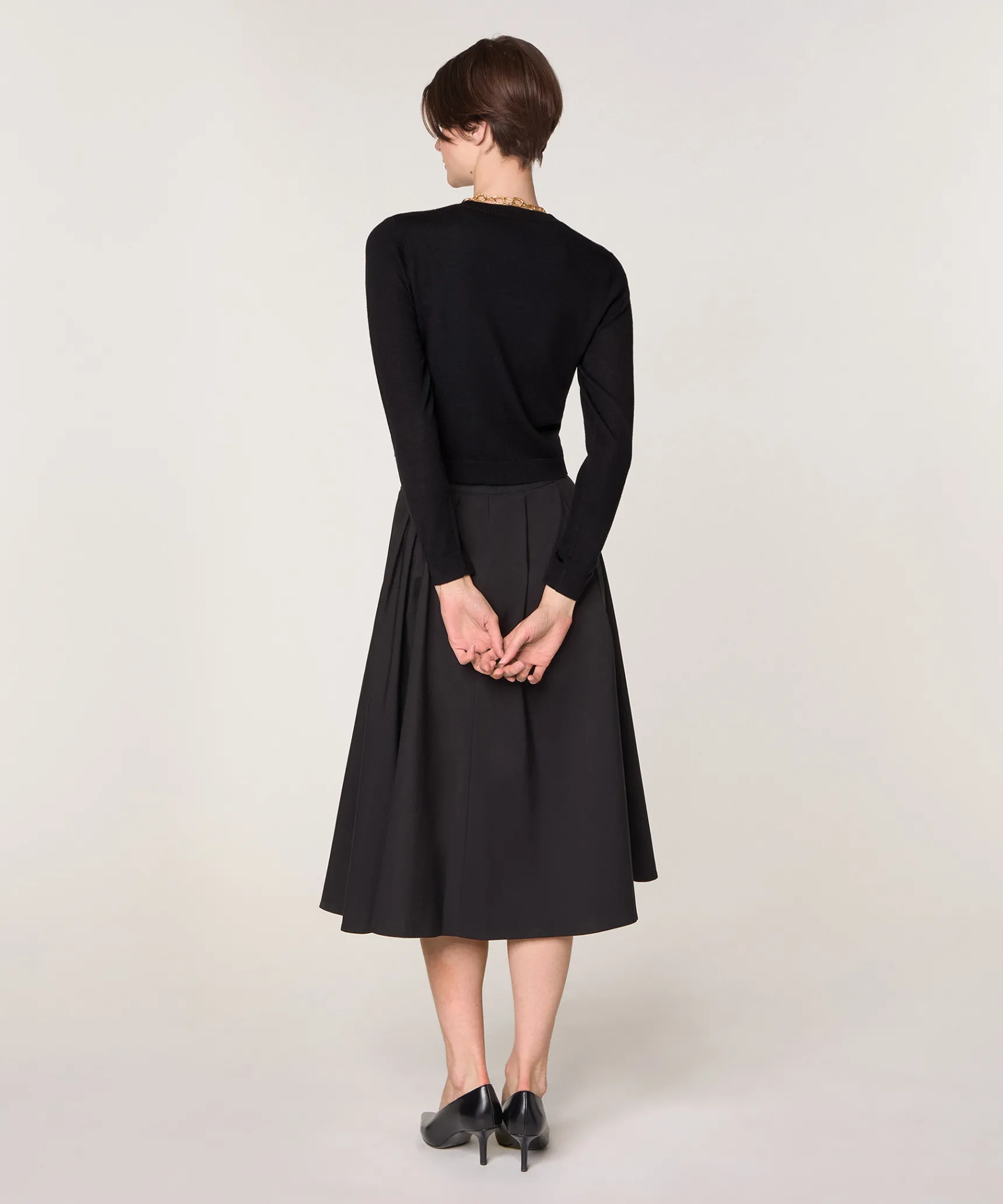 Sale Rodier Cardigan court en laine mérinos noir
