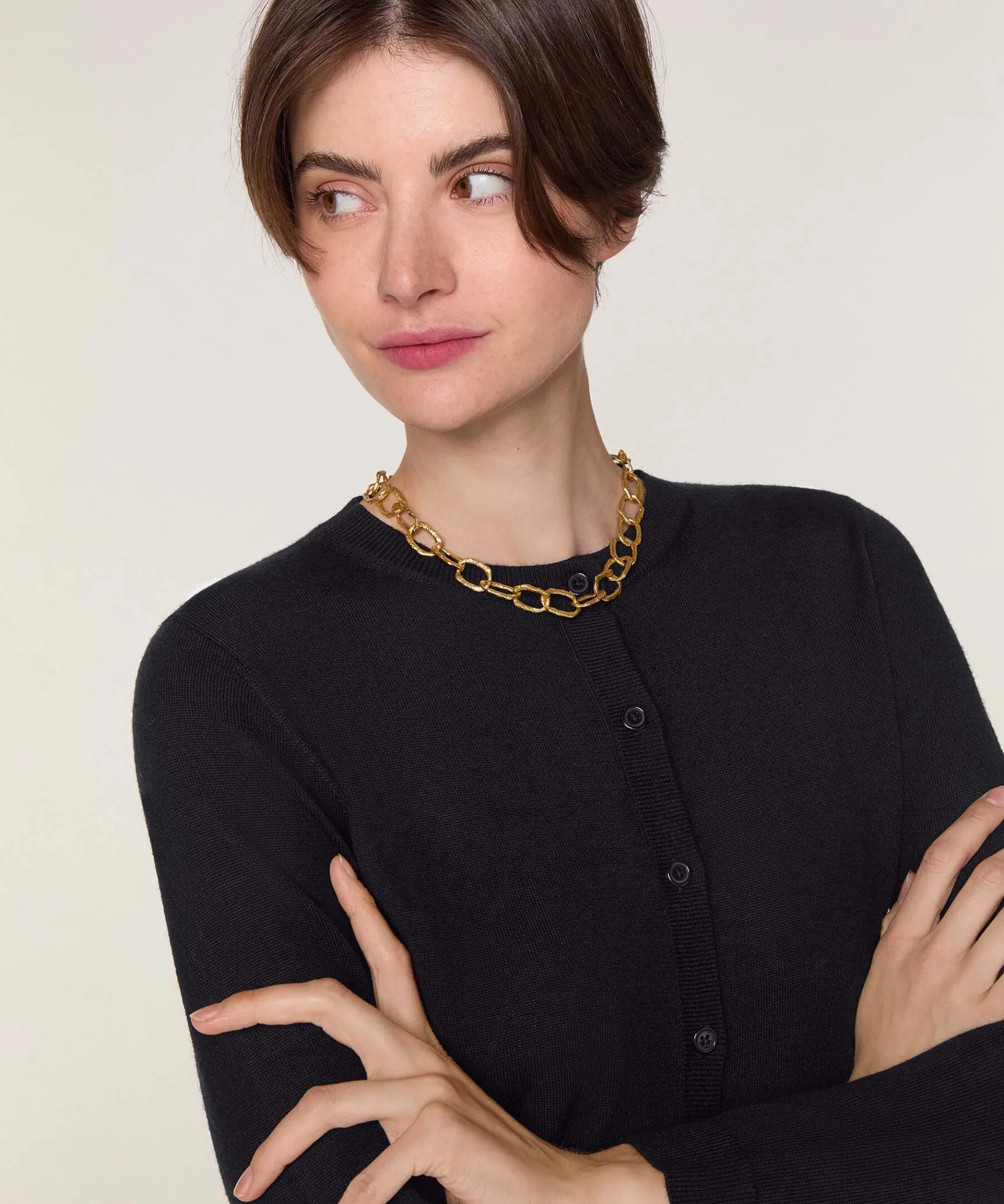 Sale Rodier Cardigan court en laine mérinos noir