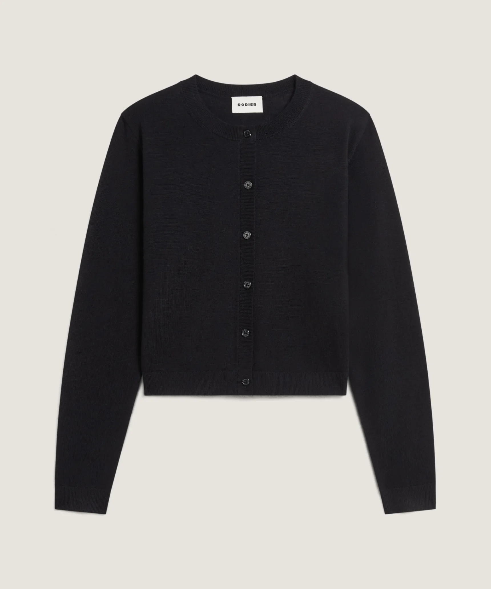 Sale Rodier Cardigan court en laine mérinos noir