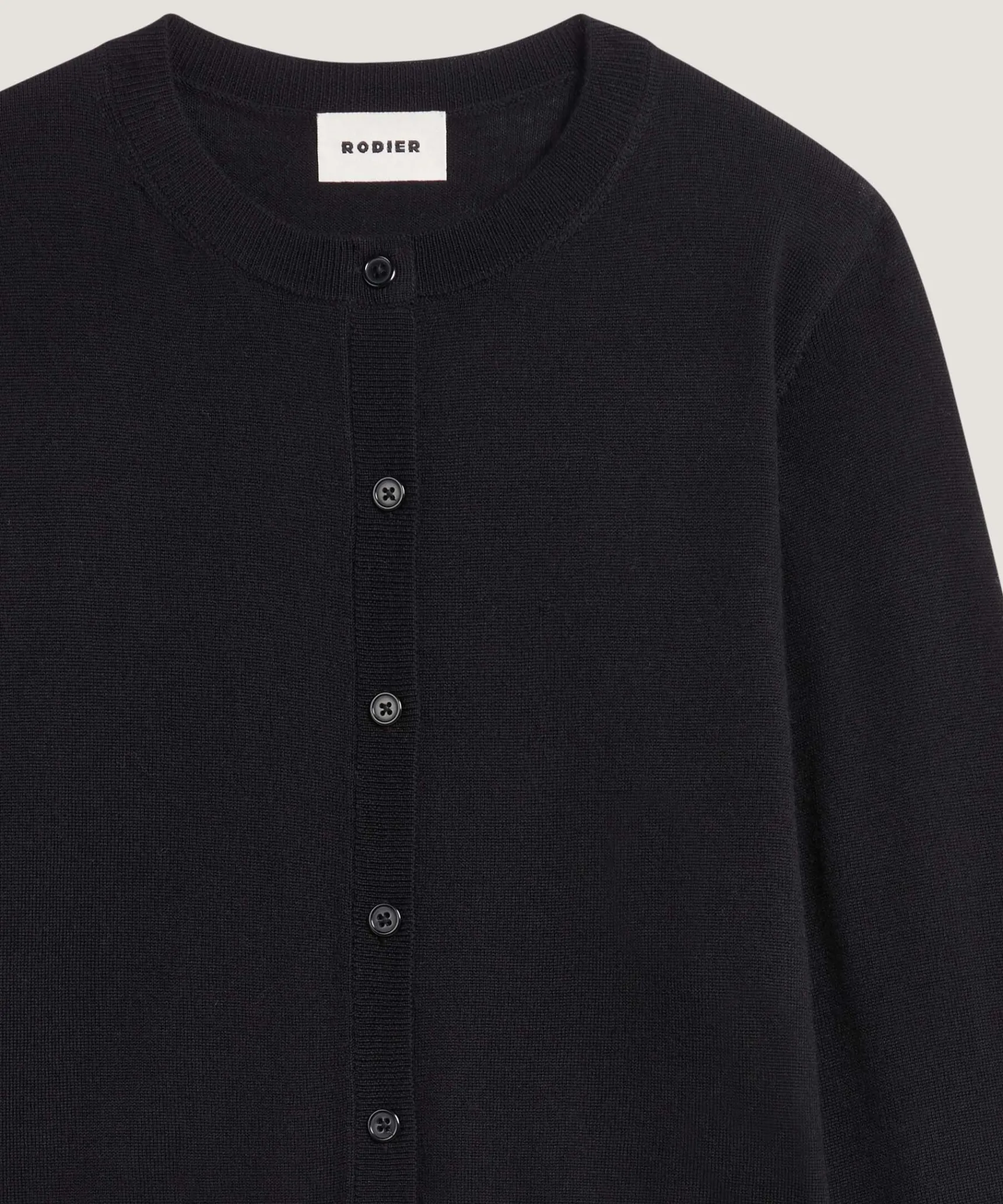 Sale Rodier Cardigan court en laine mérinos noir