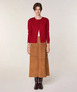 Discount Rodier Cardigan en laine mérinos rouge