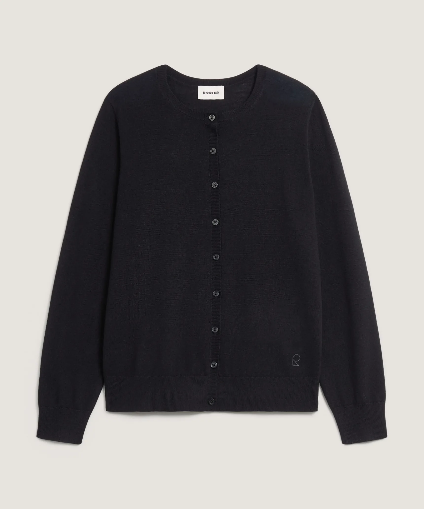 New Rodier Cardigan en laine mérinos noir