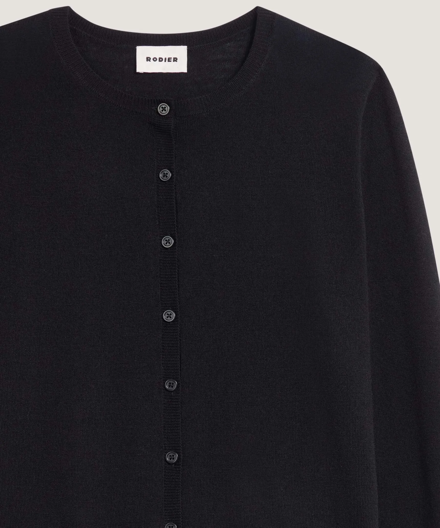 New Rodier Cardigan en laine mérinos noir