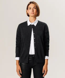 Online Rodier Cardigan en laine mérinos gris anthracite