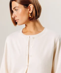Outlet Rodier Cardigan en laine mérinos blanc