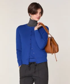 Rodier Cardigan en laine mérinos bleu azur