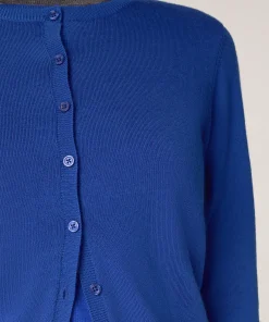 Rodier Cardigan en laine mérinos bleu azur