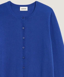 Rodier Cardigan en laine mérinos bleu azur