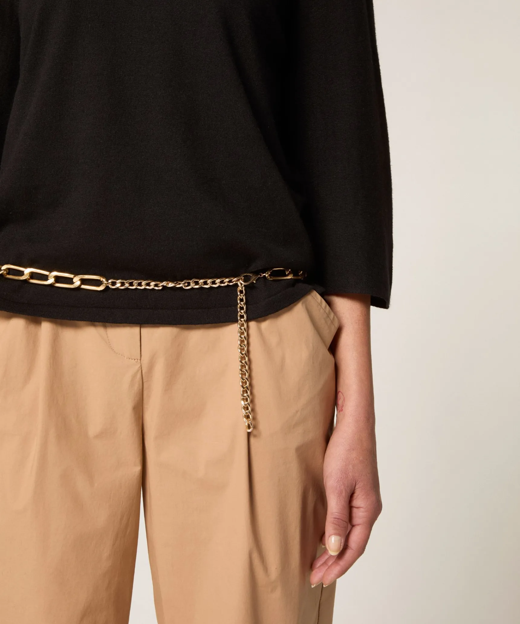 New Rodier Ceinture chaîne jaune or