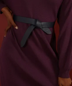 Online Rodier Ceinture en cuir à nouer marine