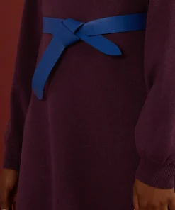 Rodier Ceinture en cuir à nouer bleu roi