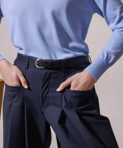 Online Rodier Ceinture fine en cuir noire