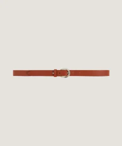 Rodier Ceinture fine en cuir marron