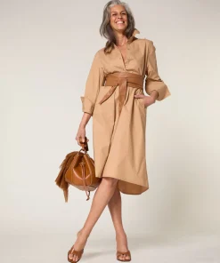 Hot Rodier Ceinture large cuir marron camel