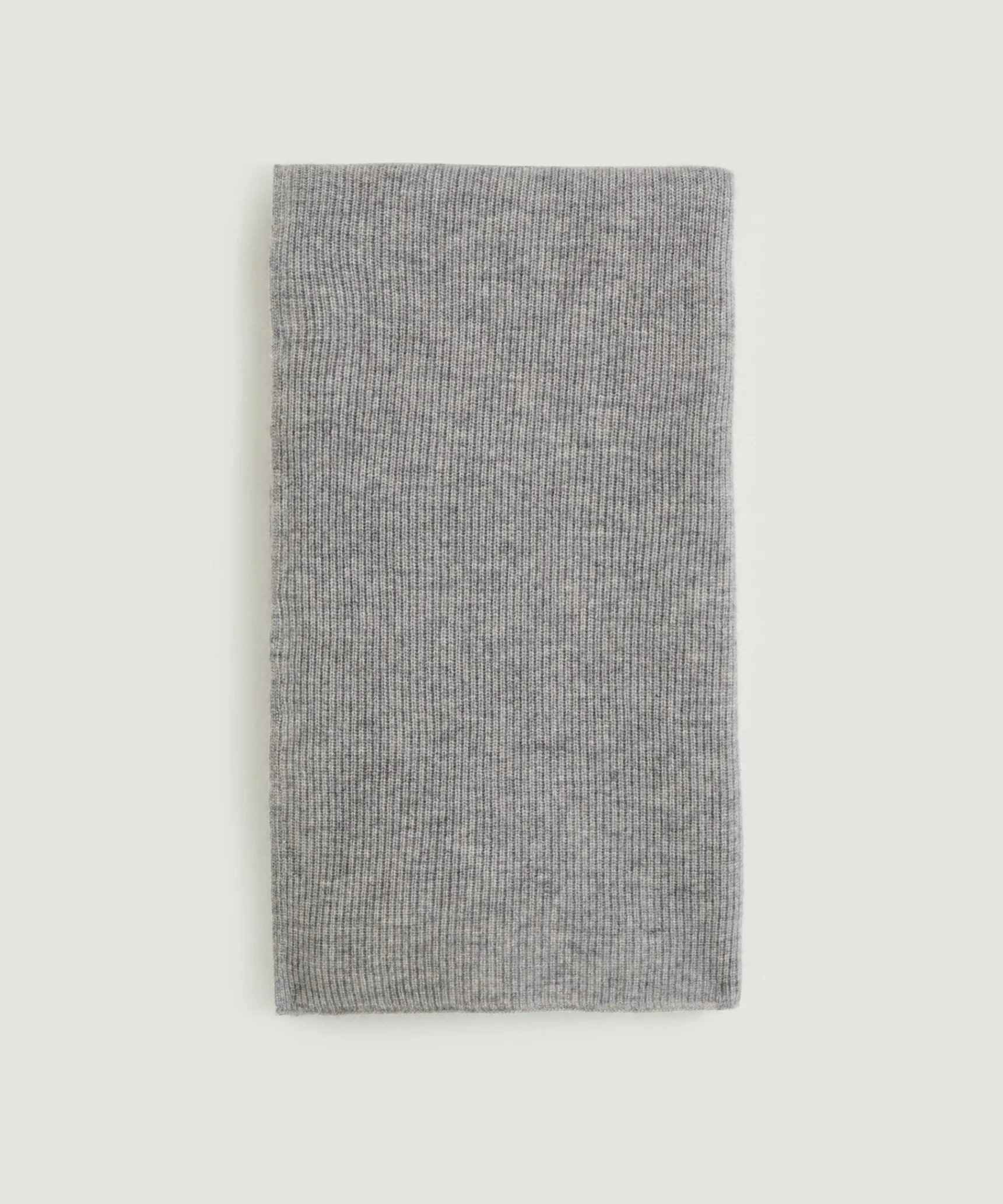 Rodier Écharpe à côtes en cachemire gris clair