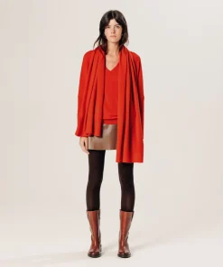 Discount Rodier Écharpe en cachemire orange