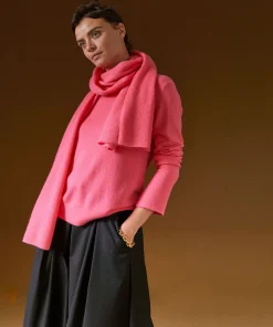 Hot Rodier Écharpe en cachemire orange corail