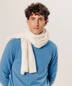 Hot Rodier Écharpe en cachemire blanc écru