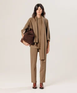 Best Rodier Écharpe en cachemire marron camel