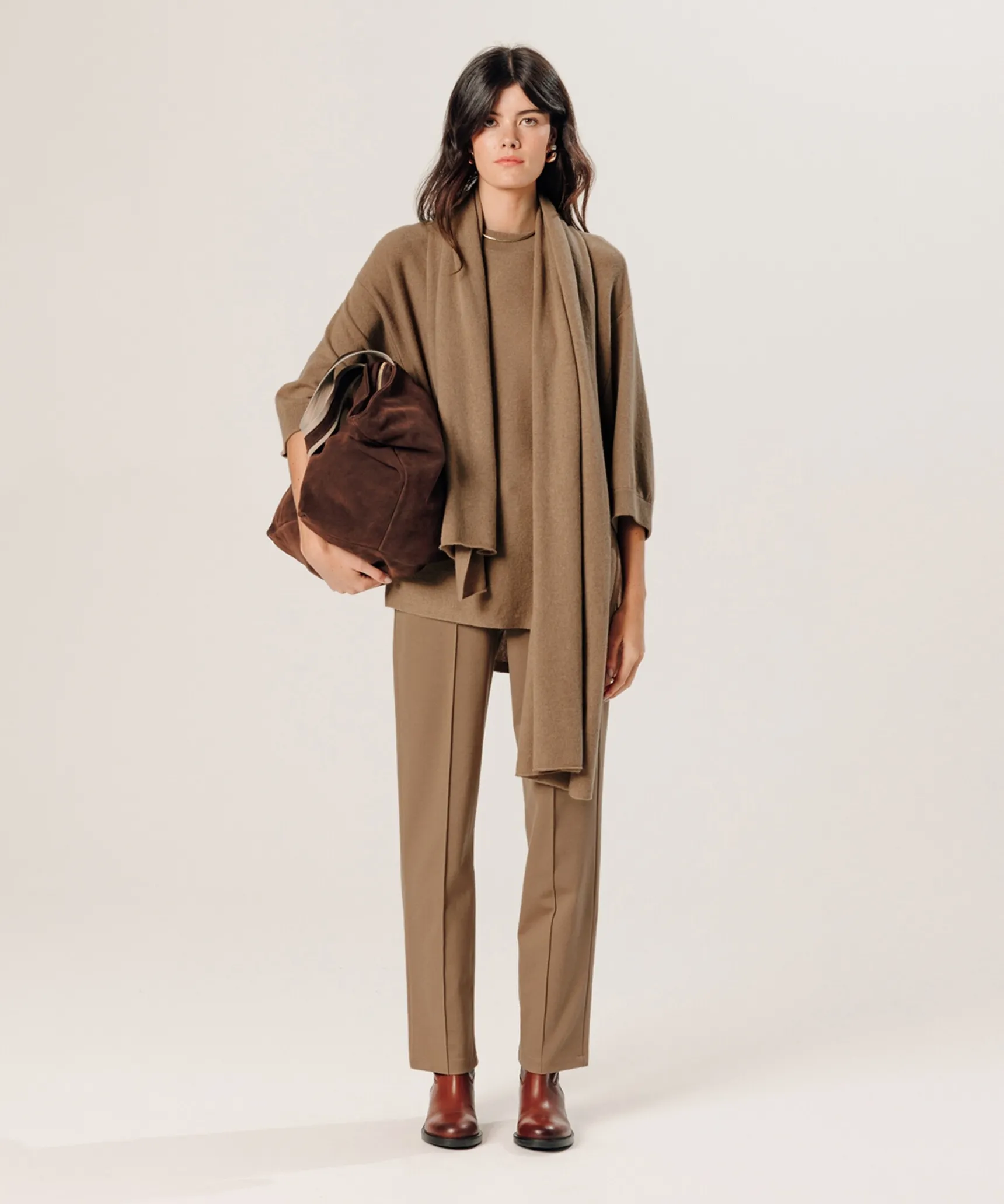 Best Rodier Écharpe en cachemire marron camel