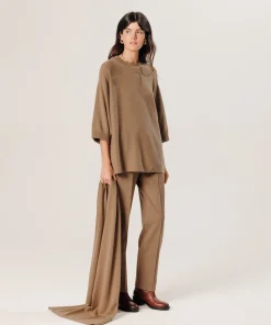 Best Rodier Écharpe en cachemire marron camel
