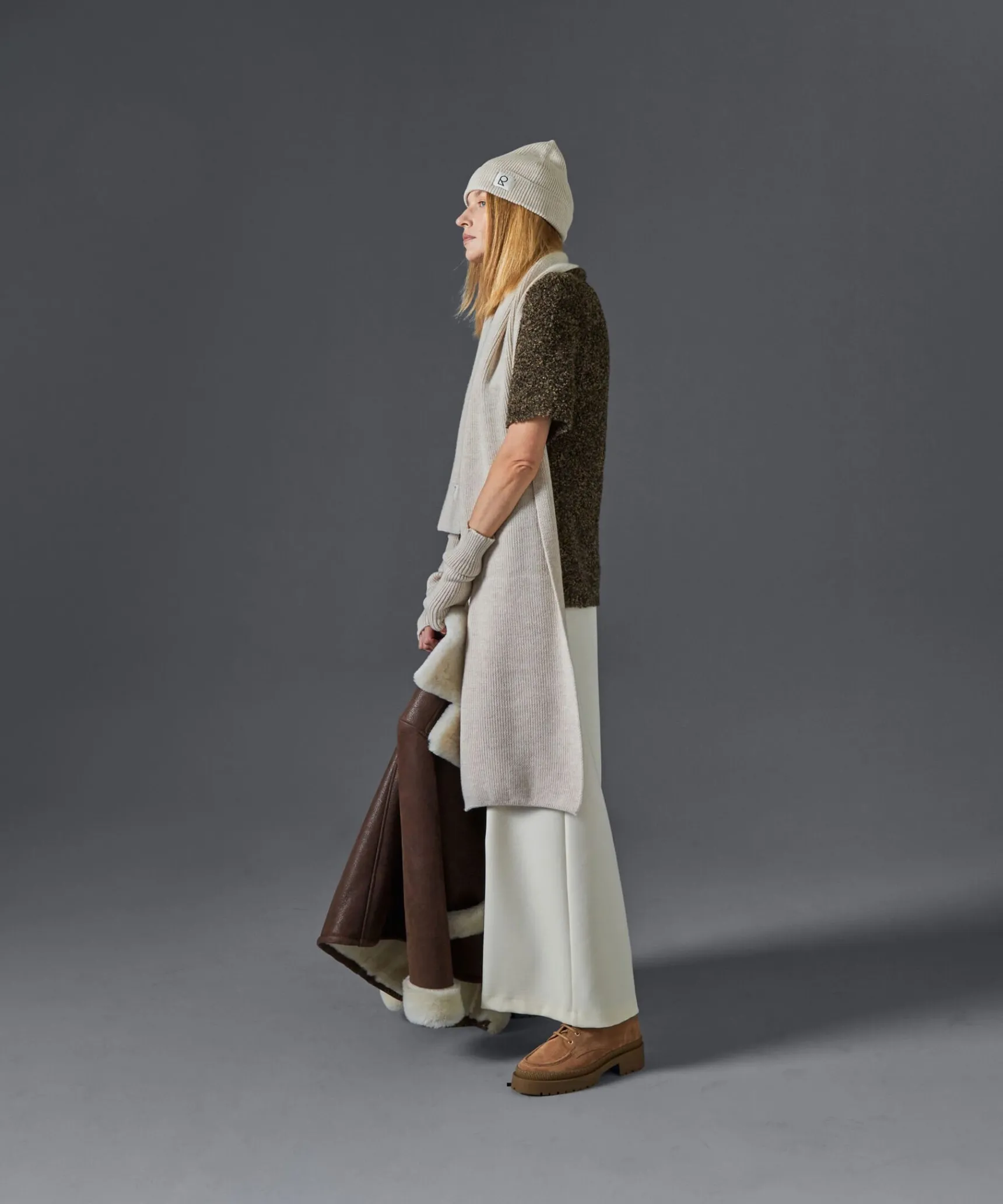 Sale Rodier Écharpe en laine mérinos unisexe OEKO-TEX® blanc écru